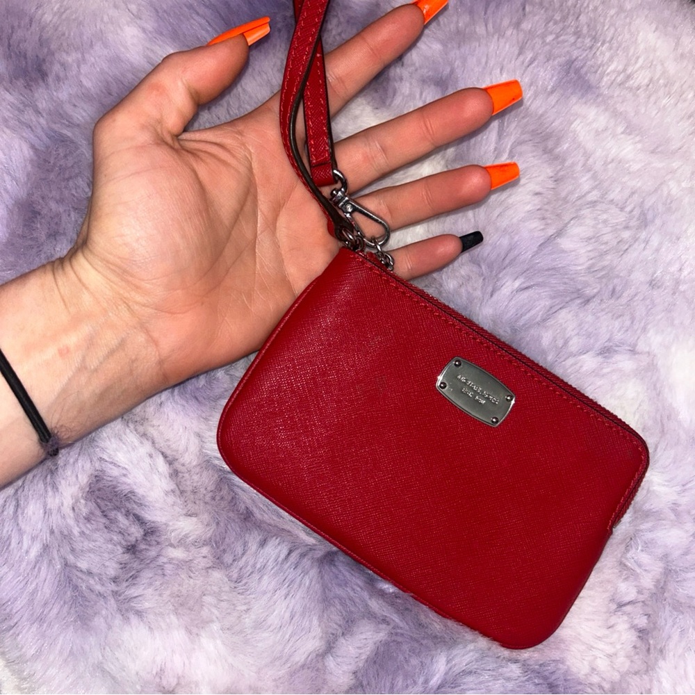 Michael Kors Red Wristlet Clutch